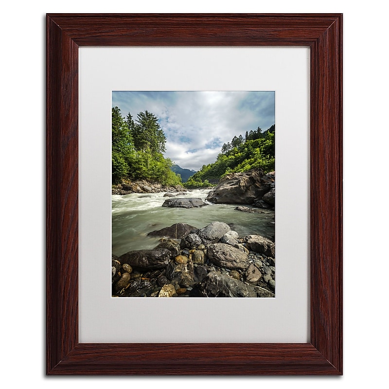 Trademark Fine Art PSL0328-W1114MF "Waterland" by Philippe Sainte-Laudy 14" x 11" FRM Art, WHT MTD image 1