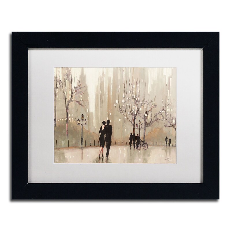 Trademark Fine Art WAP0111-B1114MF An Evening Out Neutral by Julia Purinton 11x14 FRM Art, WHT MTD image 1