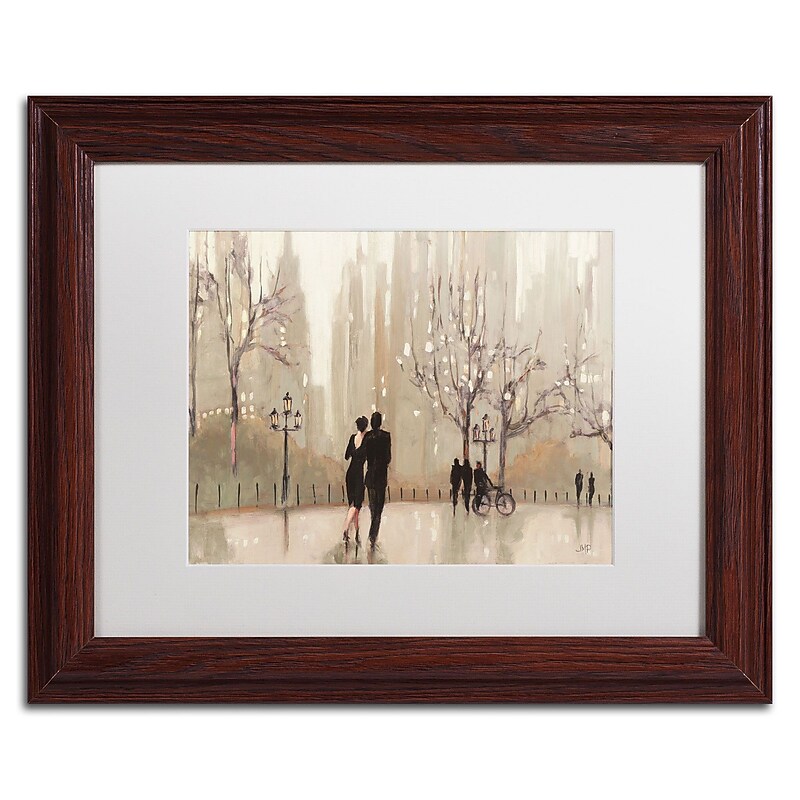 Trademark Fine Art WAP0111-W1114MF An Evening Out Neutral by Julia Purinton 11x14 FRM Art, WHT MTD image 1