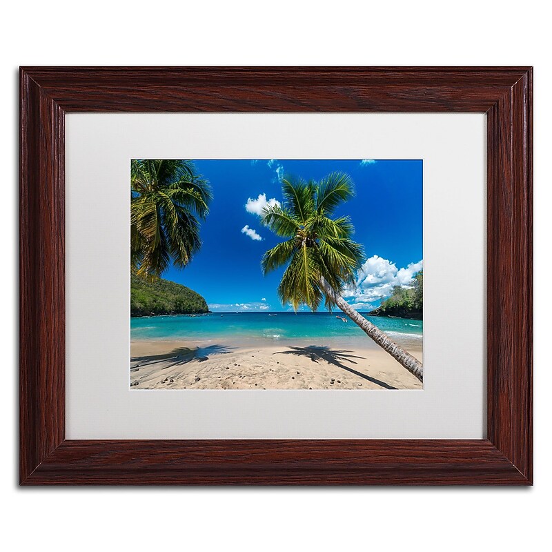 Trademark Fine Art RV0020-W1114MF "Martinique" by Mathieu Rivrin 11" x 14" Framed Art, White Matted image 1
