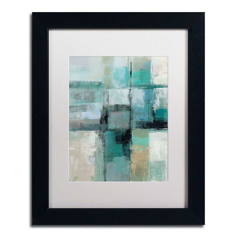 Trademark Fine Art WAP0130-B1114MF Island Hues Crop I by Silvia Vassileva 14x11 FRM Art, WHT MTD image 1