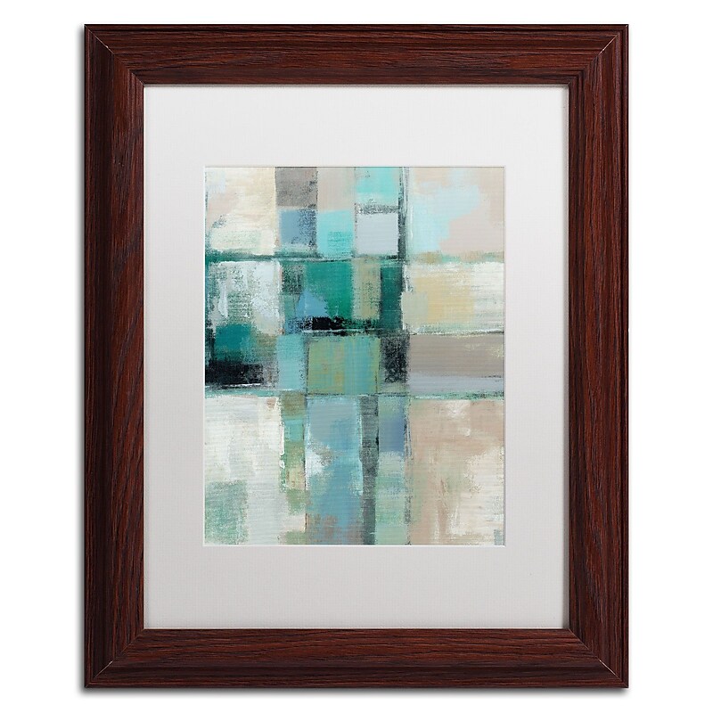 Trademark Fine Art WAP0131-W1114MF Island Hues Crop II by Silvia Vassileva 14x11 FRM Art, WHT MTD image 1