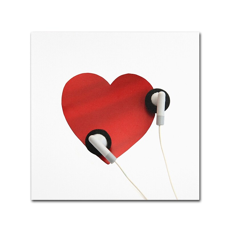 Trademark Fine Art BC0128-C1414GG Listen to Your Heart by Beata Czyzowska Young 14x14 FRMLS Art image 1