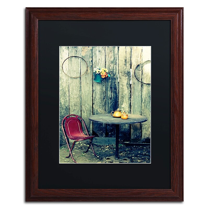 Trademark Fine Art BC0123-W1620BMF From the Past by Beata Czyzowska Young 20x16 FRM Art, BLK MTD image 1