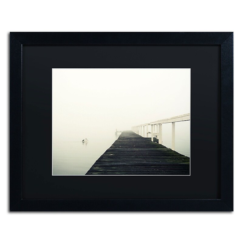 Trademark Fine Art BC0136-B1620BMF "No View" by Beata Czyzowska Young 16" x 20" Framed Art, BLK MTD image 1