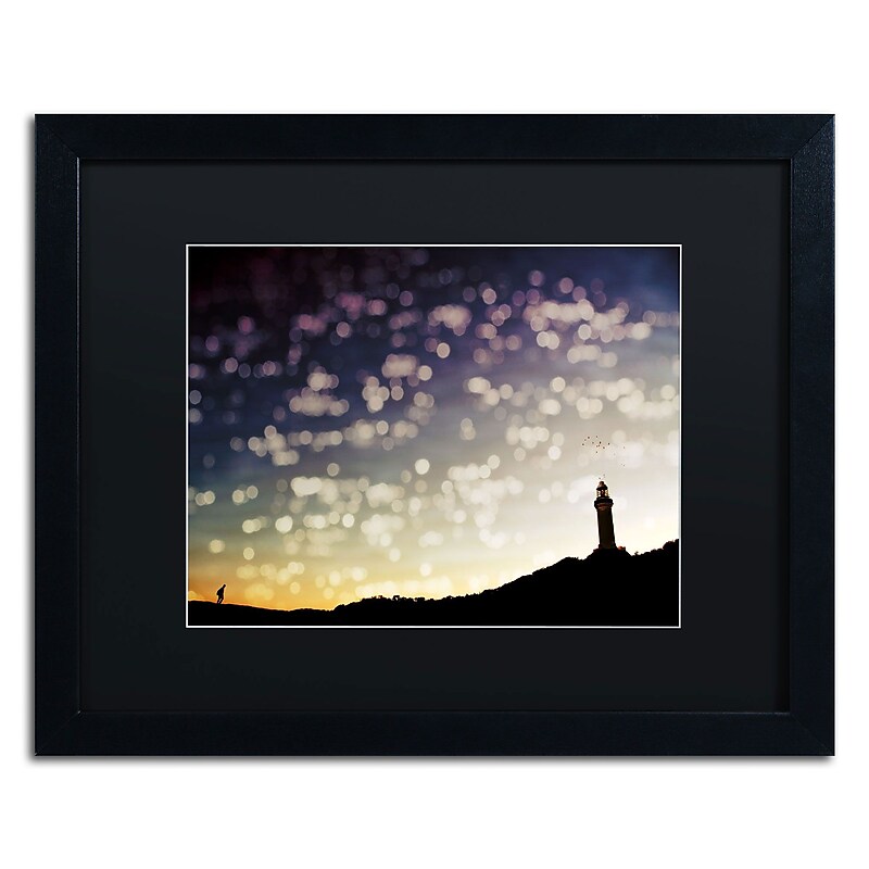 Trademark Fine Art BC0137-B1620BMF On the Way Home by Beata Czyzowska Young 16x20 FRM Art, BLK MTD image 1