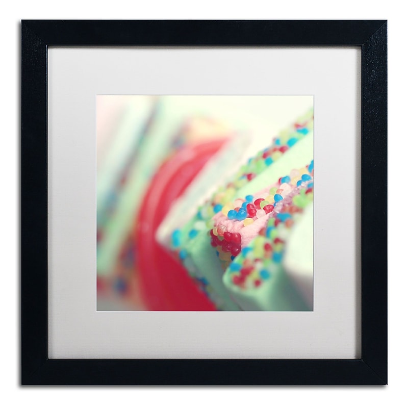 Trademark Fine Art BC0140-B1616MF Party Flavours by Beata Czyzowska Young 16x16 FRM Art, WHT MTD image 1