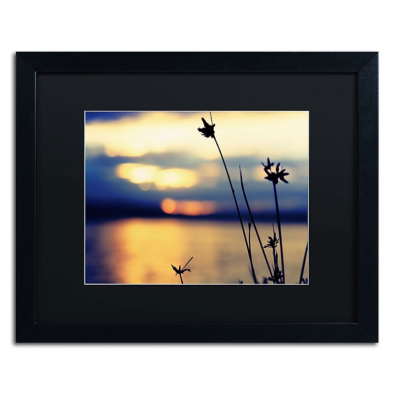 Trademark Fine Art BC0150-B1620BMF Sunset Thoughts by Beata Czyzowska Young 16x20 FRM Art, BLK MTD image 1