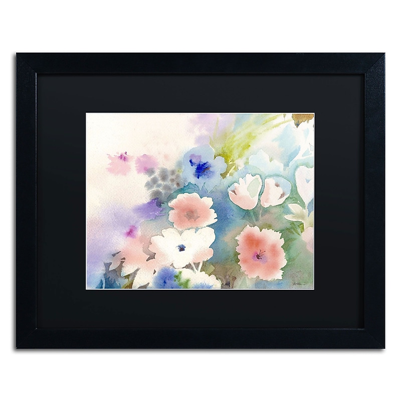 Trademark Fine Art SG5702-B1620BMF "Mystic Garden" by Sheila Golden 16" x 20" Framed Art, BLK MTD image 1
