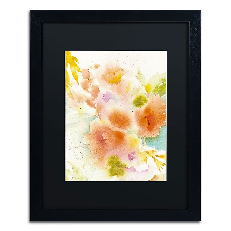 Trademark Fine Art SG5703-B1620BMF "Orange Reflection" by Sheila Golden 20" x 16" FRM Art, BLK MTD image 1