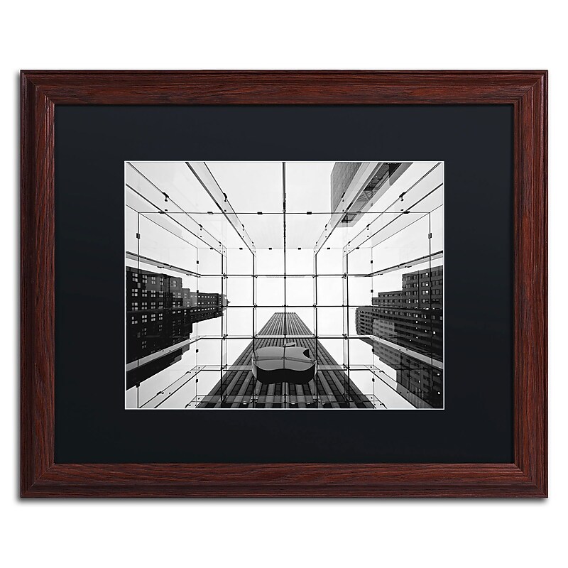 Trademark Fine Art NP0010-W1620BMF "Big Apple I" by Nina Papiorek 16" x 20" Framed Art, Black Matted image 1