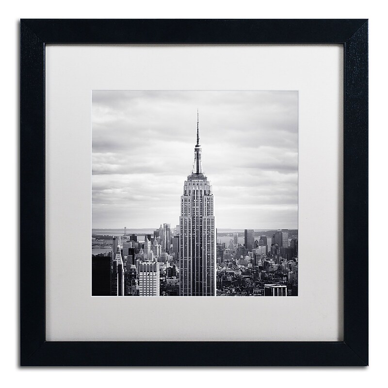 Trademark Fine Art NP0005-B1616MF "Empire" by Nina Papiorek 16" x 16" Framed Art, White Matted image 1