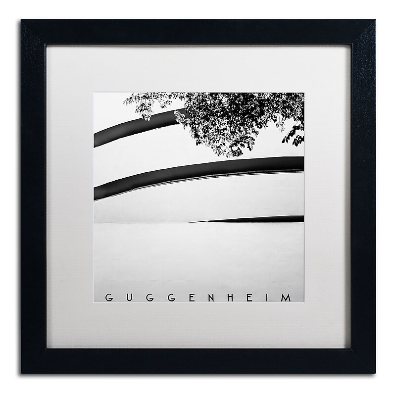 Trademark Fine Art NP0003-B1616MF "Guggenheim" by Nina Papiorek 16" x 16" Framed Art, White Matted image 1