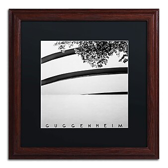 Trademark Fine Art NP0003-W1616BMF "Guggenheim" by Nina Papiorek 16" x 16" Framed Art, Black Matted