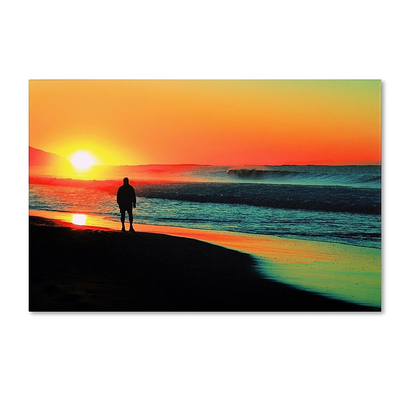 Trademark Fine Art BC0148-C3047GG "Sunrise Walking" by Beata Czyzowska Young 30" x 47" Frameless Art image 1