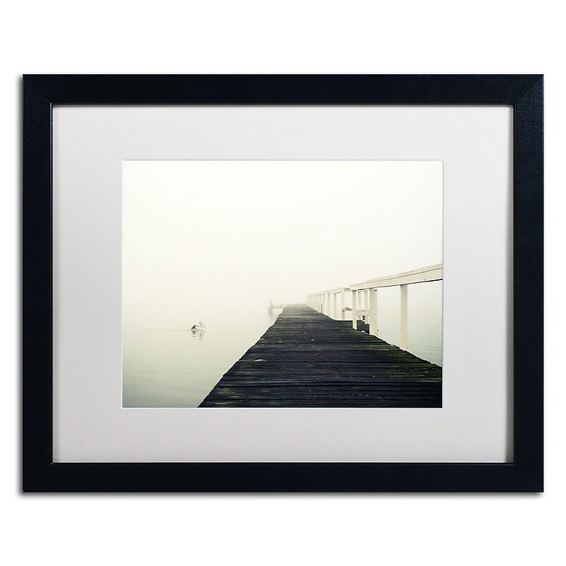 Trademark Fine Art BC0136-B1620MF "No View" by Beata Czyzowska Young 16" x 20" Framed Art, WHT MTD image 1