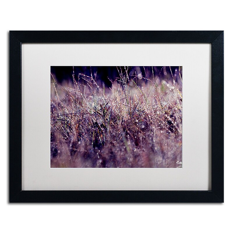Trademark Fine Art BC0143-B1620MF "Purple Rain" by Beata Czyzowska Young 16" x 20" FRM Art, WHT MTD image 1