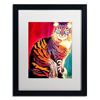 Trademark Fine Art ALI0596-B1620MF "Guilley Cabi" by DawgArt 20" x 16" Framed Art, White Matted