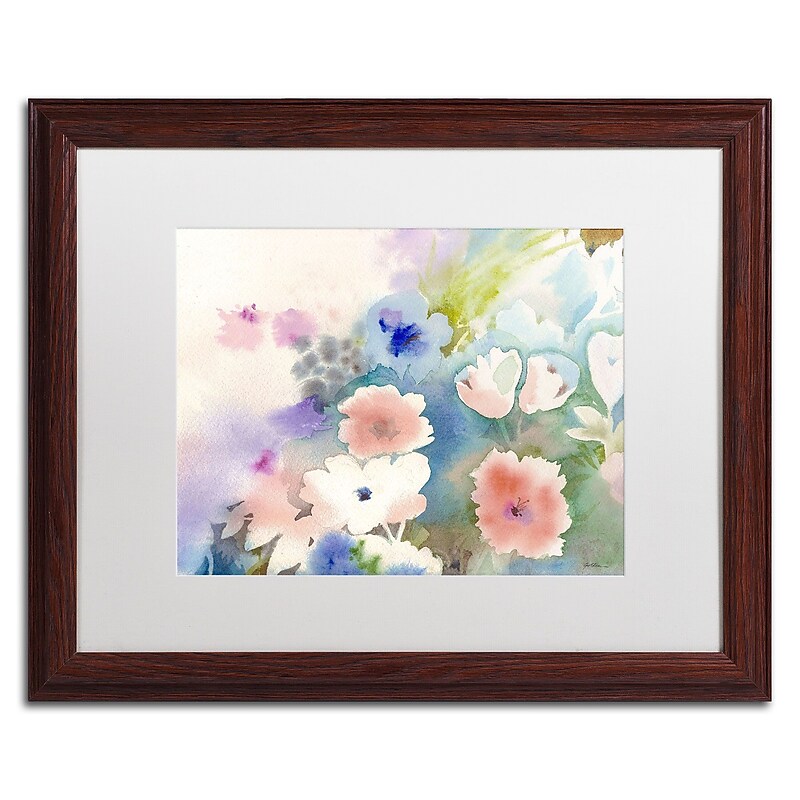 Trademark Fine Art SG5702-W1620MF "Mystic Garden" by Sheila Golden 16" x 20" Framed Art, WHT MTD image 1