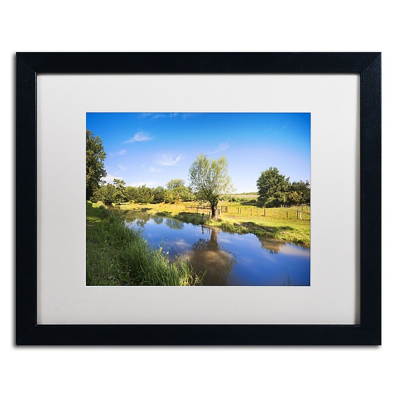 Trademark Fine Art PSL0331-B1620MF "Blue Brook" by Philippe Sainte-Laudy 16" x 20" FRM Art, WHT MTD image 1