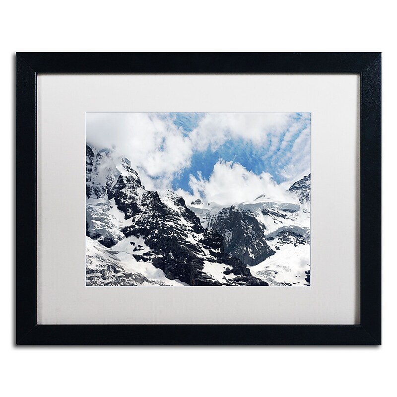 Trademark Fine Art Jungfraujoch Switzerland by Philippe Sainte-Laudy 16x20 FRM Art, WHT MTD image 1