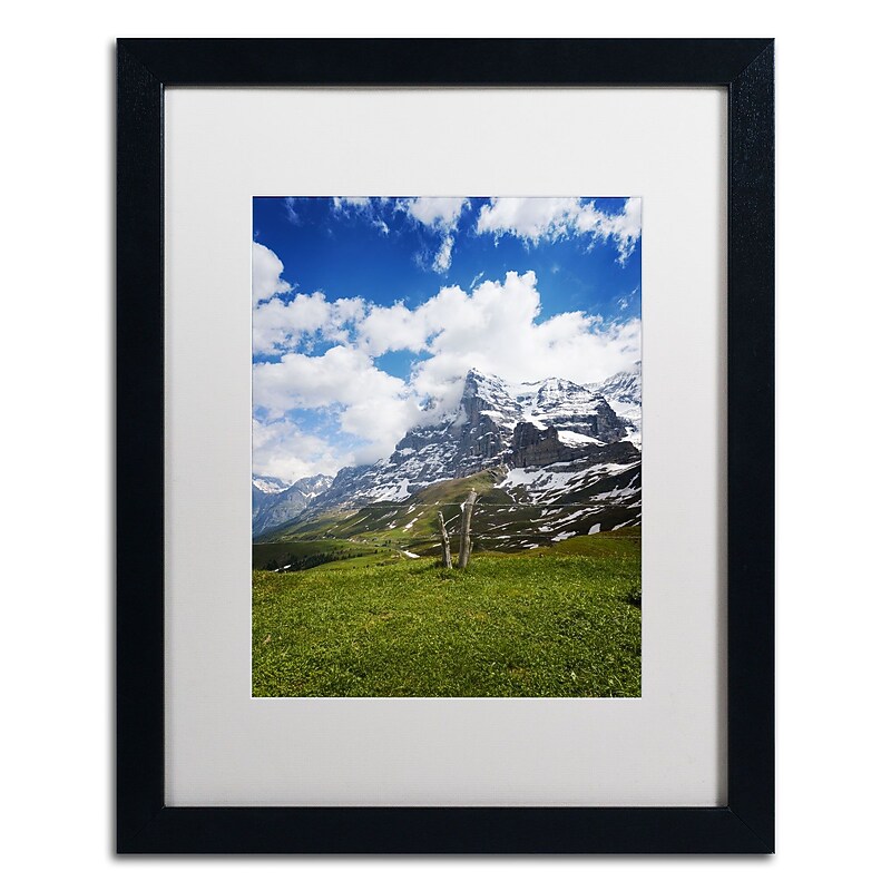 Trademark Fine Art PSL0314-B1620MF Monch Switzerland by Philippe Sainte-Laudy 20x16 FRM Art, WHT MTD image 1