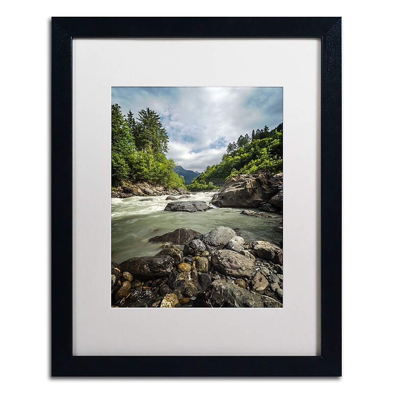Trademark Fine Art PSL0328-B1620MF "Waterland" by Philippe Sainte-Laudy 20" x 16" FRM Art, WHT MTD image 1