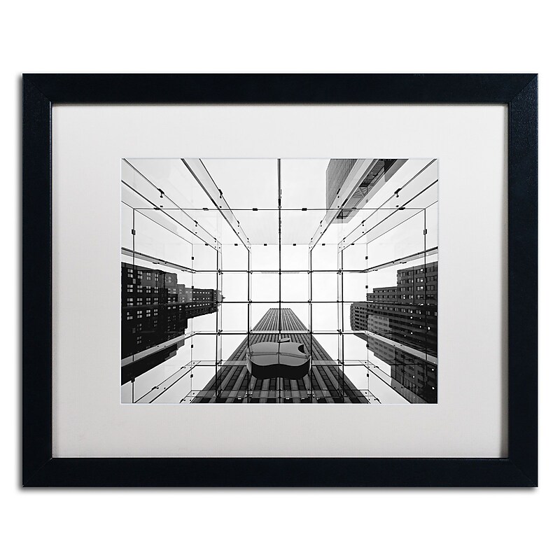 Trademark Fine Art NP0010-B1620MF "Big Apple I" by Nina Papiorek 16" x 20" Framed Art, White Matted image 1