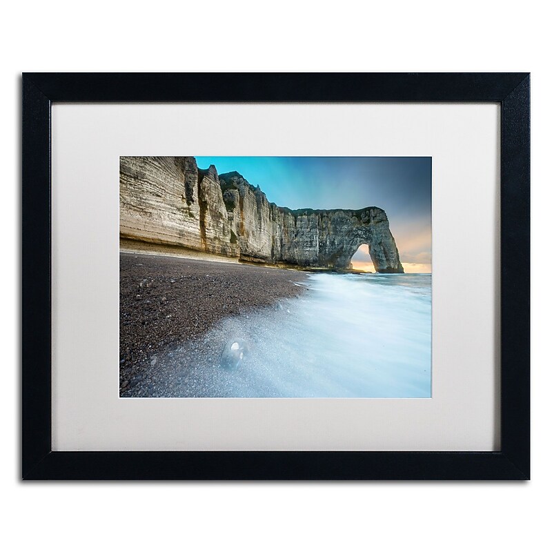 Trademark Fine Art RV0019-B1620MF "Gate to the Ocean" by Mathieu Rivrin 16" x 20" FRM Art, WHT MTD image 1