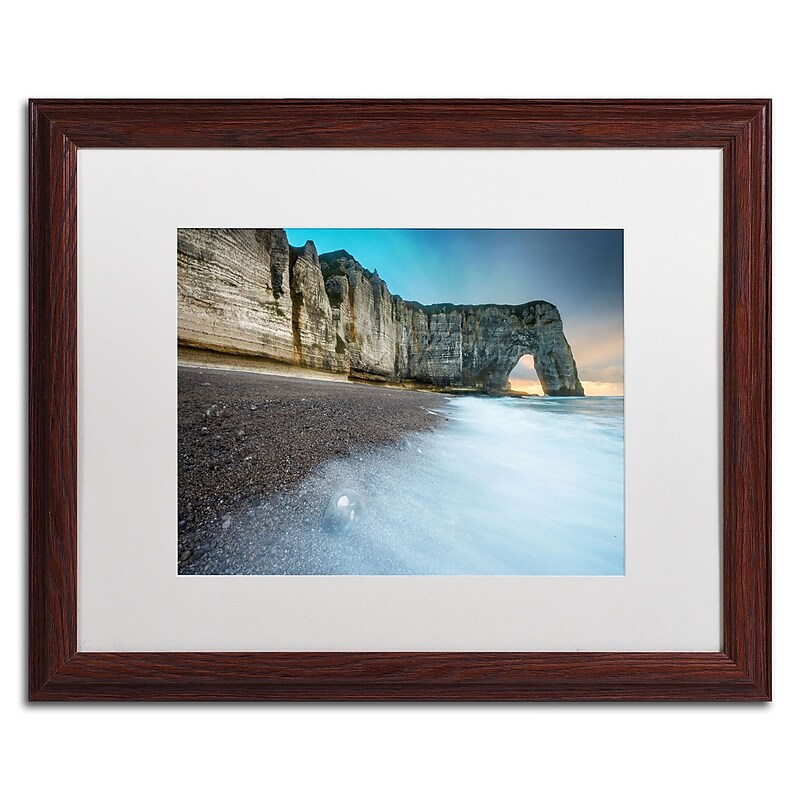 Trademark Fine Art RV0019-W1620MF "Gate to the Ocean" by Mathieu Rivrin 16" x 20" FRM Art, WHT MTD image 1