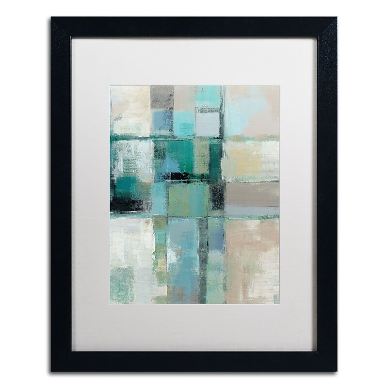 Trademark Fine Art WAP0131-B1620MF Island Hues Crop II by Silvia Vassileva 20x16 FRM Art, WHT MTD image 1