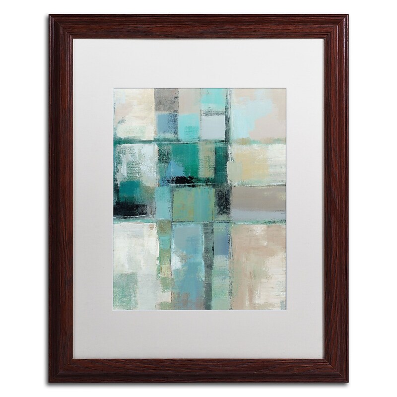 Trademark Fine Art WAP0131-W1620MF Island Hues Crop II by Silvia Vassileva 20x16 FRM Art, WHT MTD image 1