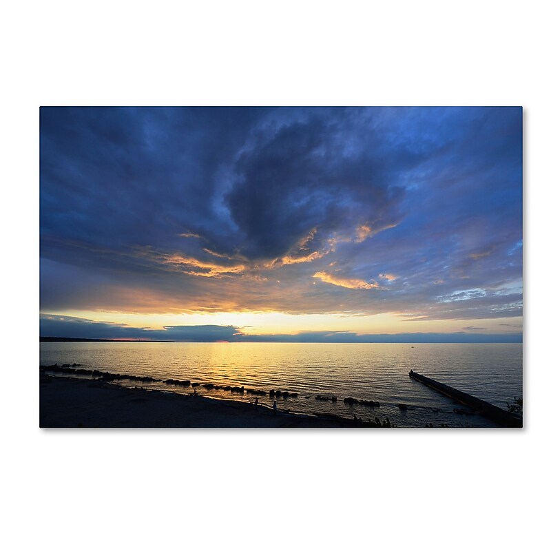 Trademark Fine Art KS0149-C1219GG "Sweeping North Coast Sunset" by Kurt Shaffer 12" x 19" FRMLS Art image 1
