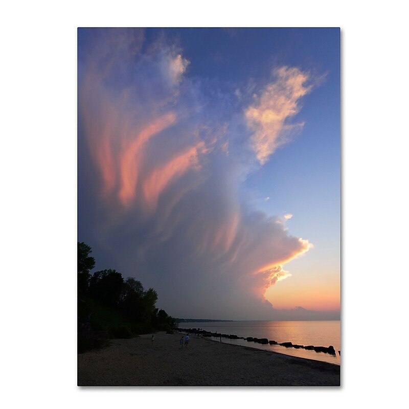 Trademark Fine Art KS0150-C3547GG Developing Sunset Storm" by Kurt Shaffer 35" x 47" Frameless Art image 1