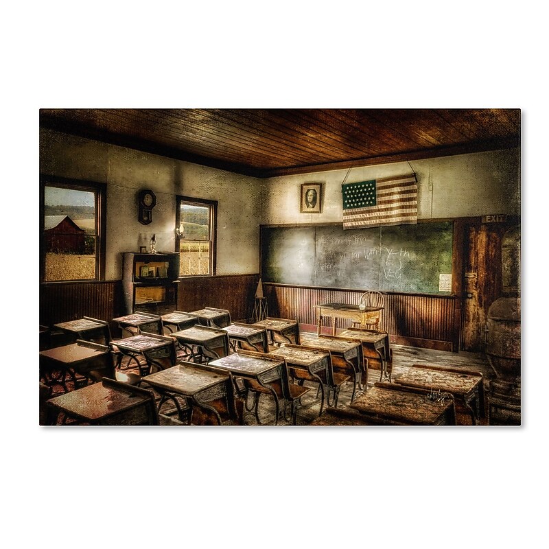 Trademark Fine Art LBR0276-C1624GG "One Room School" by Lois Bryan 16" x 24" Frameless Art image 1