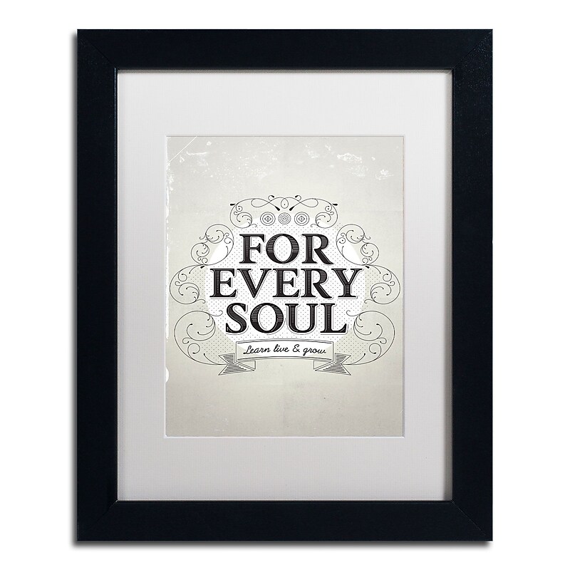 Trademark Fine Art ALI0604-B1114MF "Every Soul" by Kavan & Co 14" x 11" Framed Art, White Matted image 1