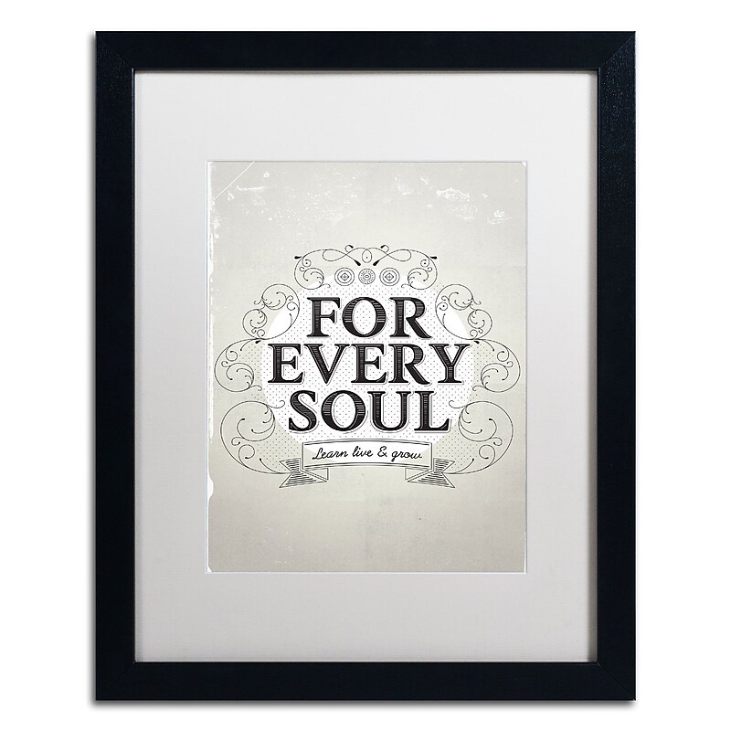 Trademark Fine Art ALI0604-B1620MF "Every Soul" by Kavan & Co 20" x 16" Framed Art, White Matted image 1