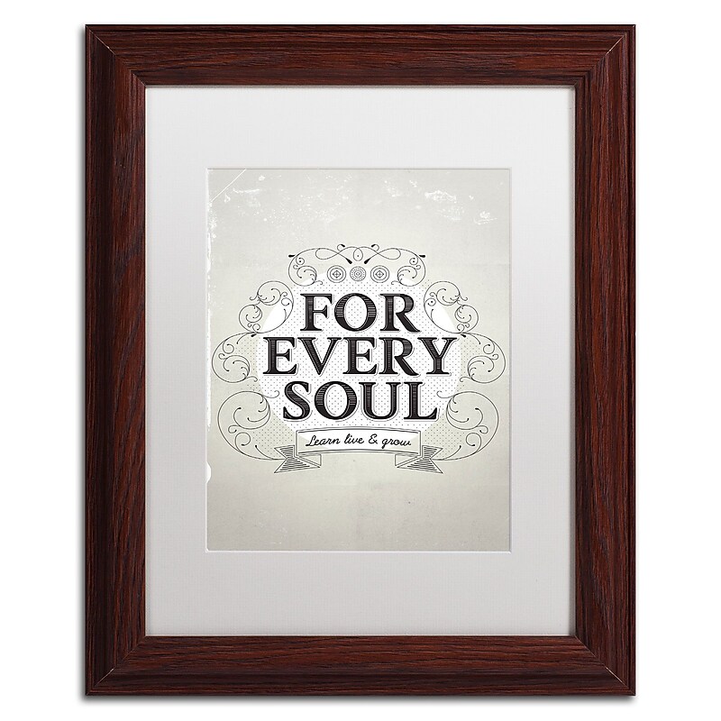Trademark Fine Art ALI0604-W1114MF "Every Soul" by Kavan & Co 14" x 11" Framed Art, White Matted image 1