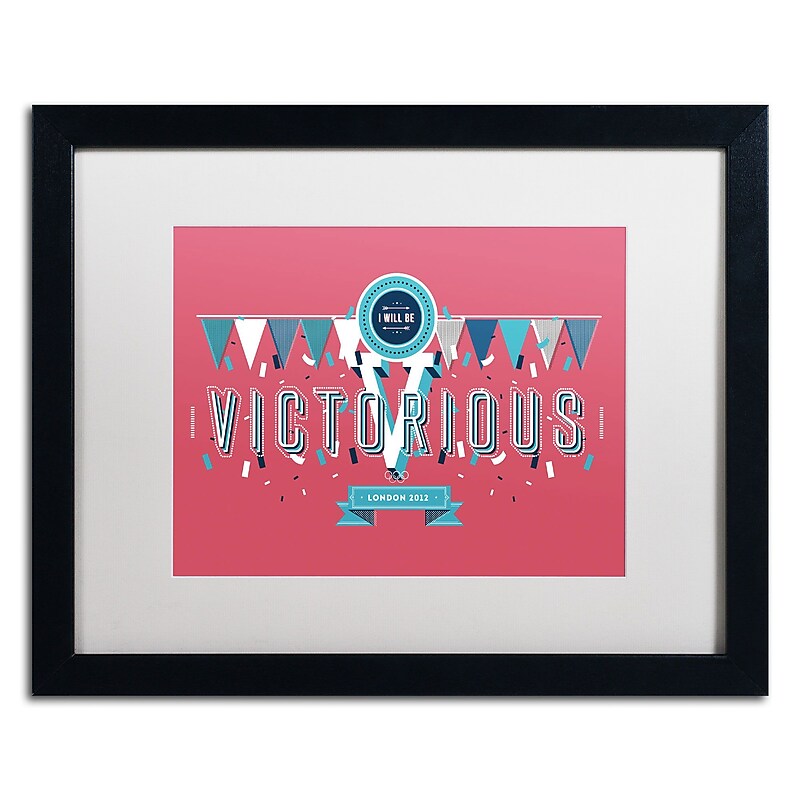 Trademark Fine Art ALI0616-B1620MF "Victorious" by Kavan & Co 16" x 20" Framed Art, White Matted image 1