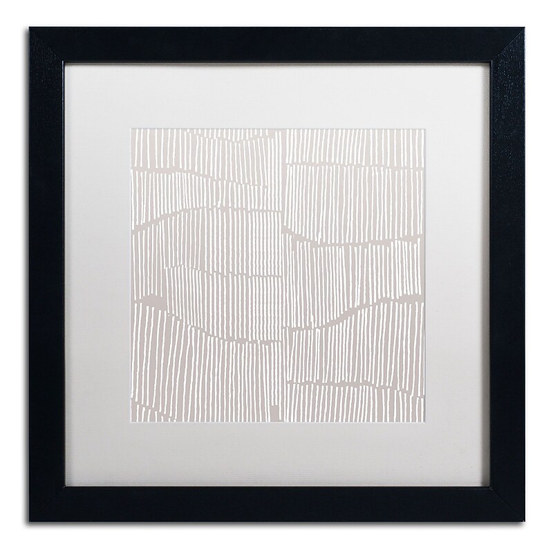 Trademark Fine Art ALI0617-B1616MF "Spaces Between I" by Kavan & Co 16" x 16" Framed Art, WHT MTD image 1