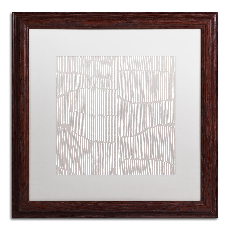 Trademark Fine Art ALI0617-W1616MF "Spaces Between I" by Kavan & Co 16" x 16" Framed Art, WHT MTD image 1