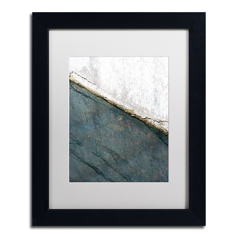 Trademark Fine Art KS0183-B1114MF "Lock Abstract" by Kurt Shaffer 14" x 11" Framed Art, White Matted image 1