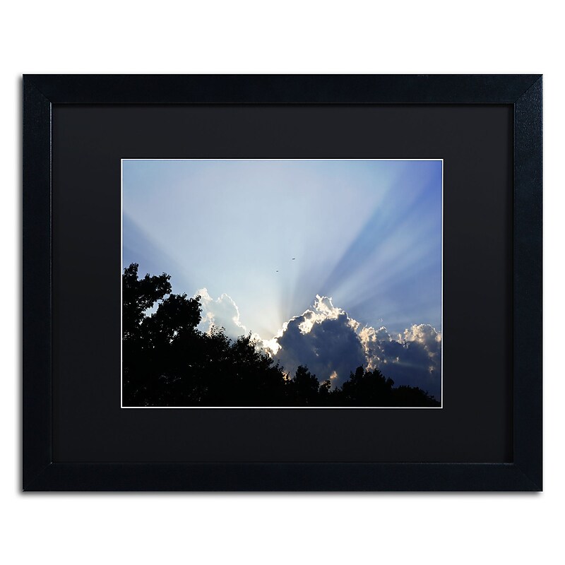 Trademark Fine Art KS0167-B1620BMF "Inspirational Sky" by Kurt Shaffer 16" x 20" Framed Art, BLK MTD image 1
