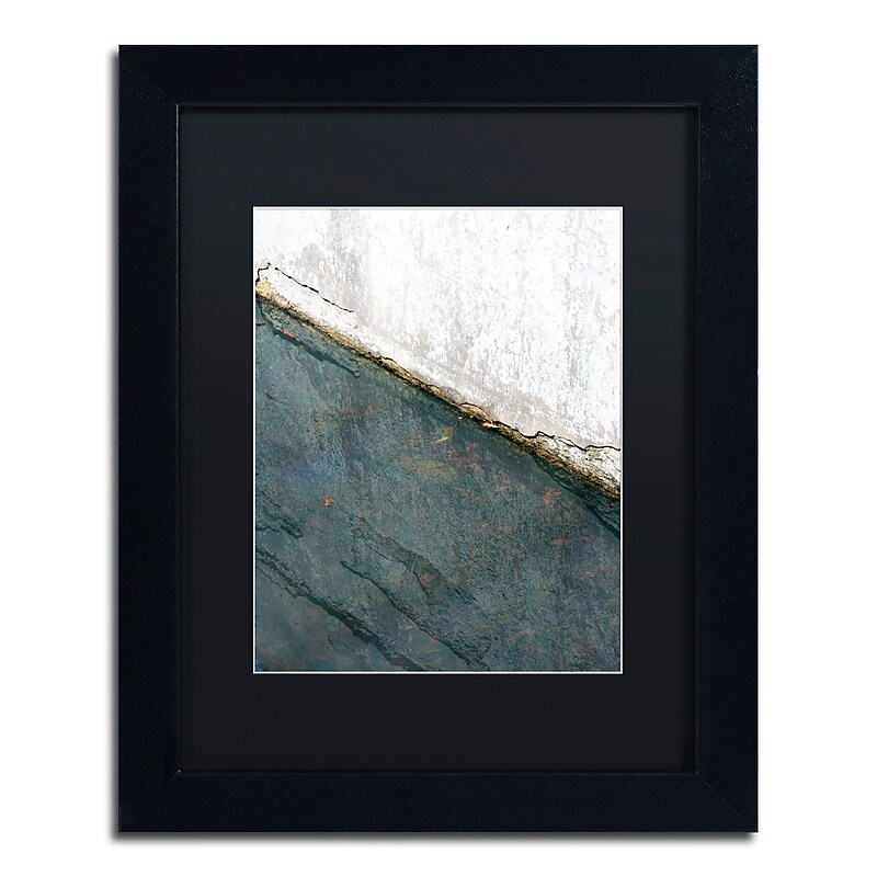 Trademark Fine Art KS0183-B1114BMF "Lock Abstract" by Kurt Shaffer 14" x 11" Framed Art, BLK MTD image 1