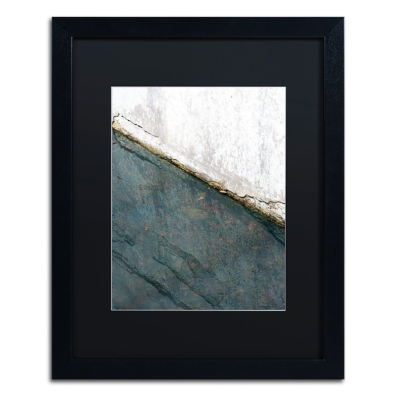 Trademark Fine Art KS0183-B1620BMF "Lock Abstract" by Kurt Shaffer 20" x 16" Framed Art, BLK MTD image 1