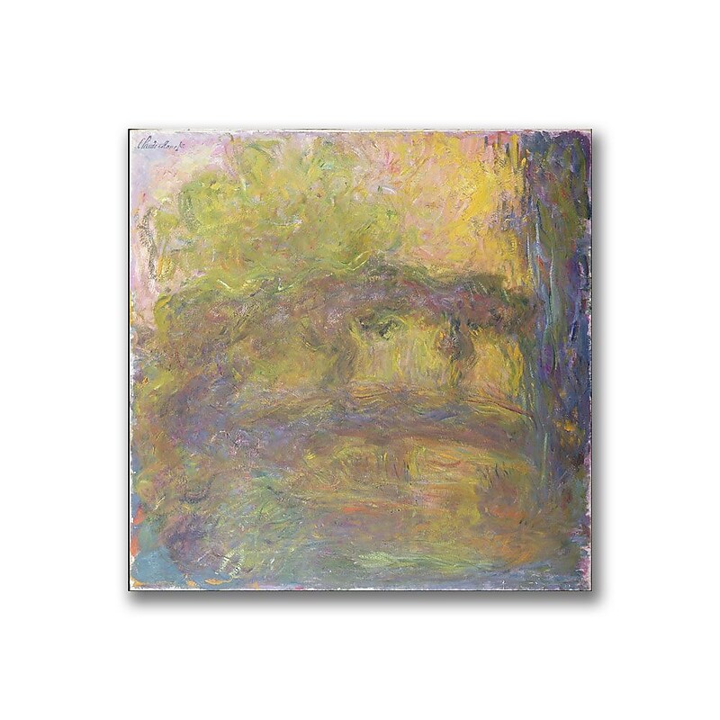 Trademark Fine Art BL0491-C3535GG "The Japanese Bridge 1918-24" by Claude Monet 35" x 35" FRMLS Art image 1