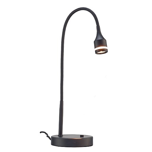 Adesso 321801 Prospect LED Table Lamp, Black at Staples