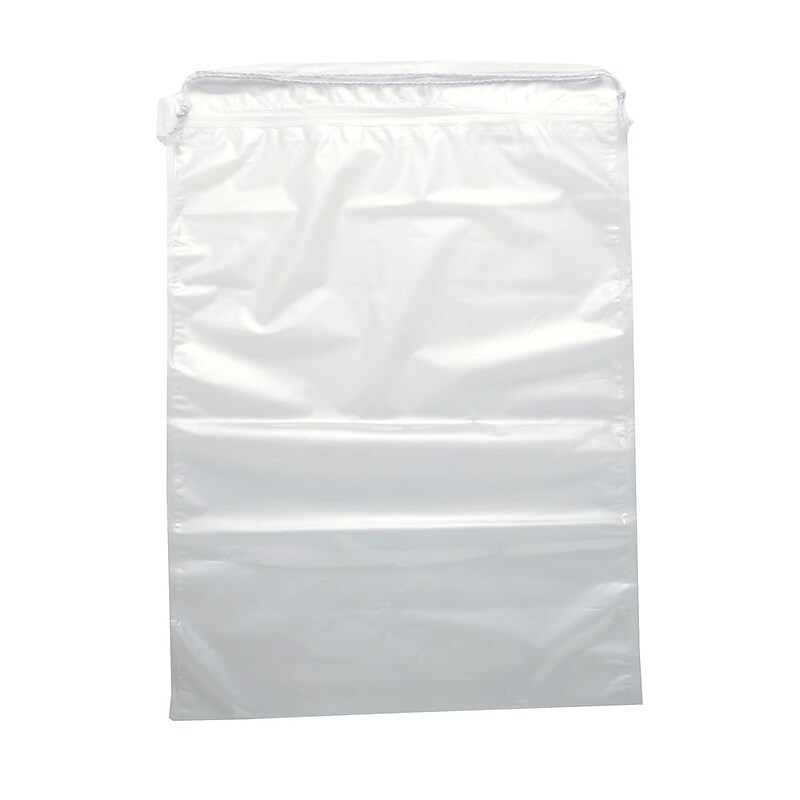 9.5"W x 14"L Drawstring Poly Bag, 2.0 Mil, 1000/Carton (19-0914-IC) image 1