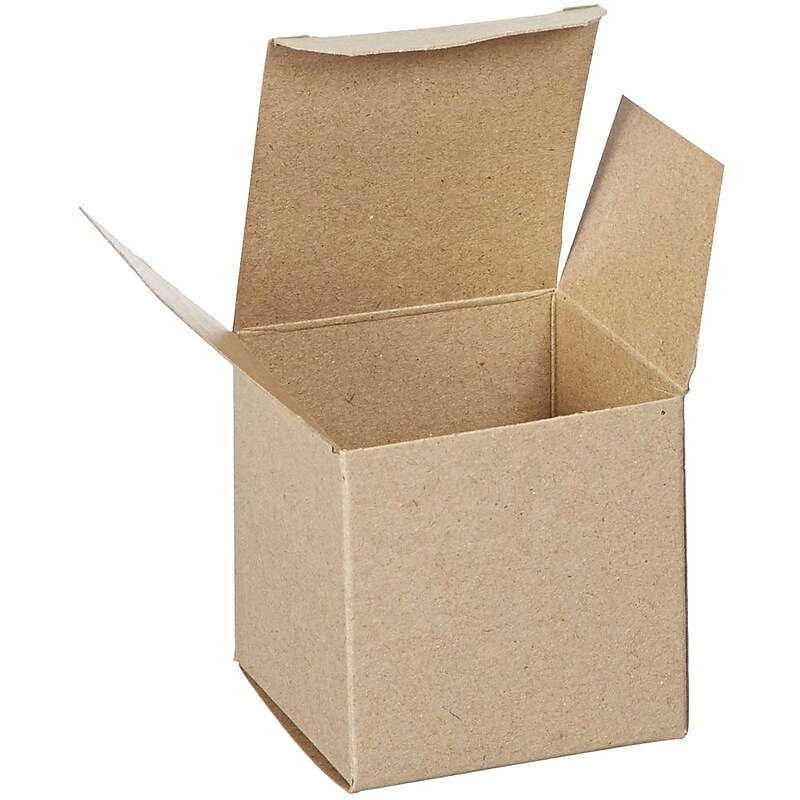 3" x 3" x 3" Reverse Tuck Folding Cartons, Brown, 250/Carton (RTC60) image 1