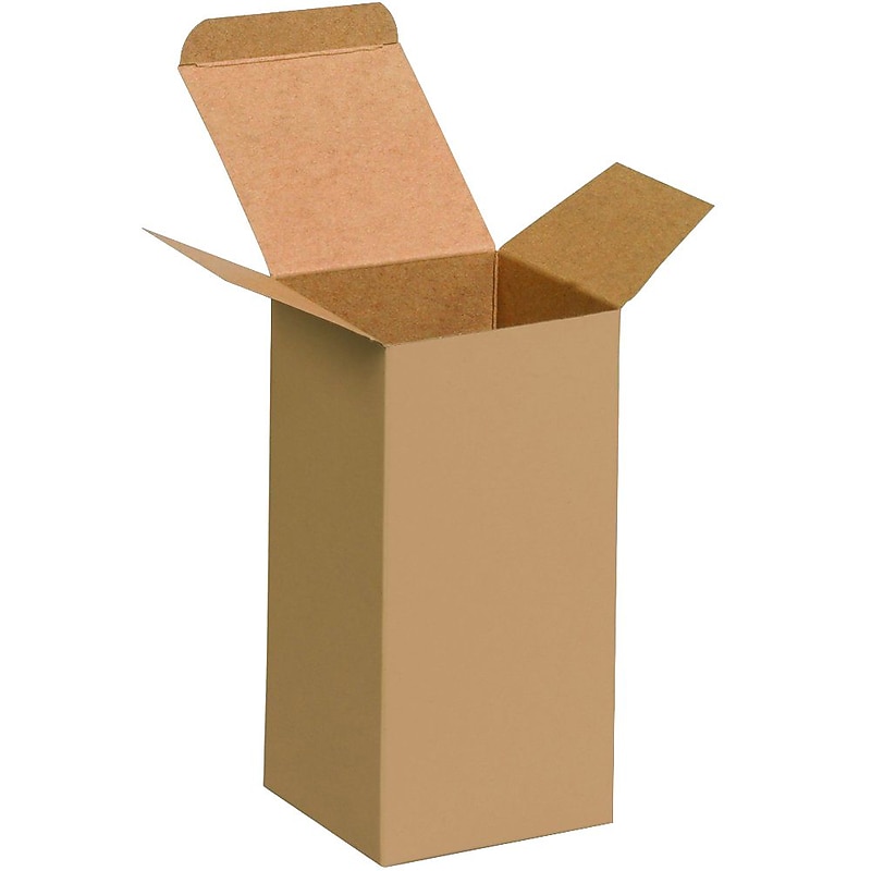 4" x 4" x 8" Mailers/Shipping Boxes, Kraft, 250/Carton (RTS27) image 1